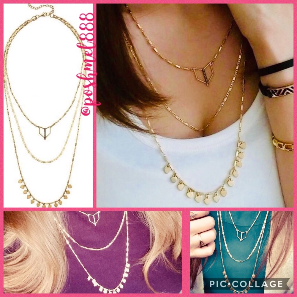 Stella & Dot | New Gold Layered 7-in-1 Layered Terra Gold Necklace - Picture 7 of 8